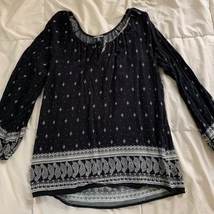 Charlotte Russe Boho Printed Blouse